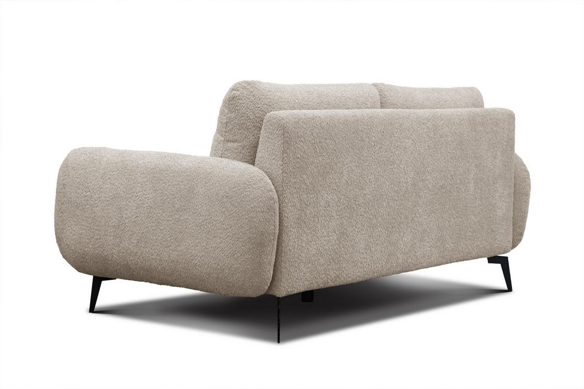 SOFA FEBE 3-Sitzer, ecru - Champagner/Schwarz, Holz/Textil (190/82/96cm) - Wozimo