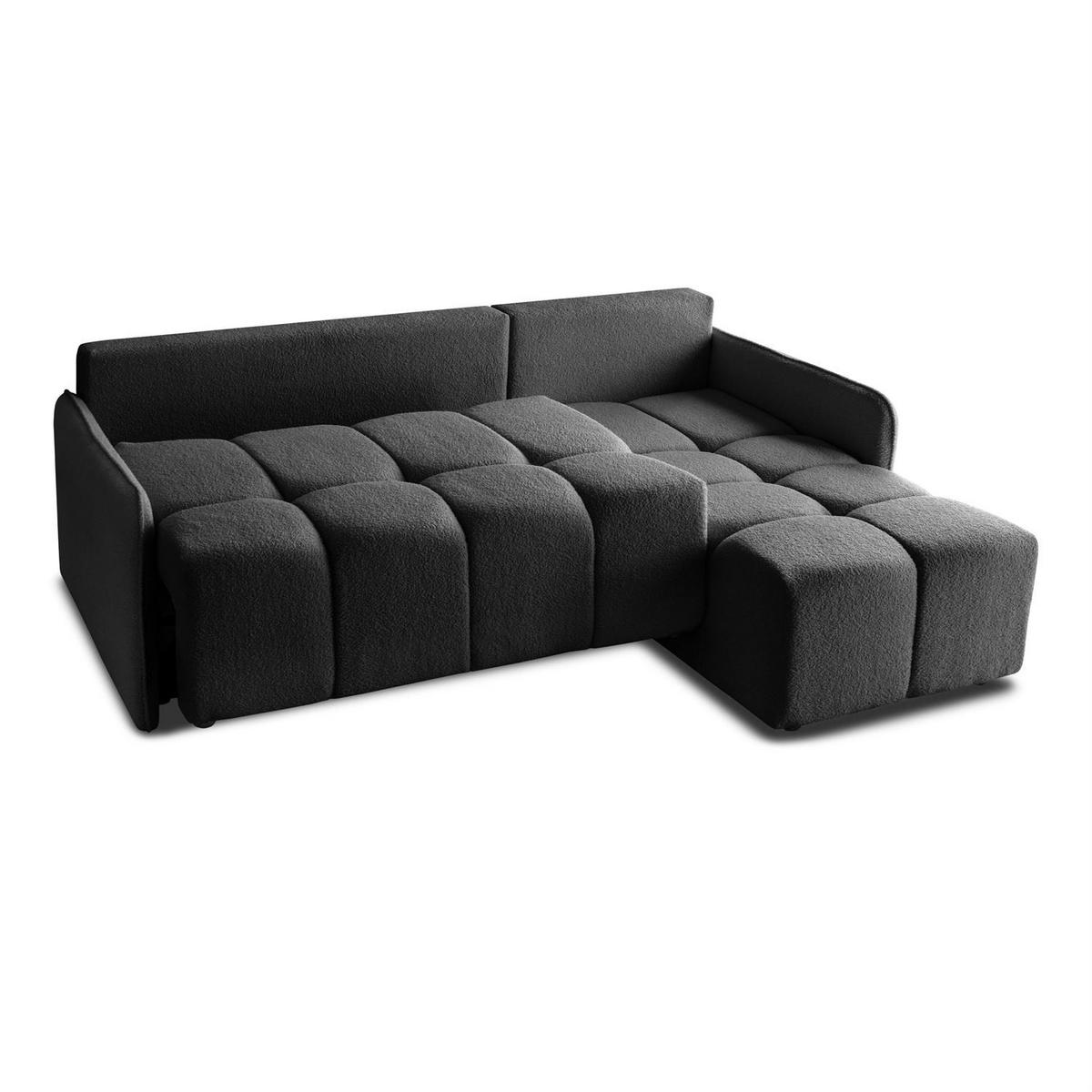 AUSZIEHBARES Ecksofa GAMMA mit Schlaffunktion Quelle 92 - Grau, Textil (217/145cm) - Lookway
