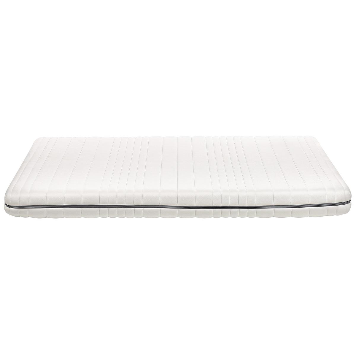 SCHAUMMATRATZE H2/3 Mittel 160/200 cm Enchant - Weiß, Textil (160/200cm) - Beliani