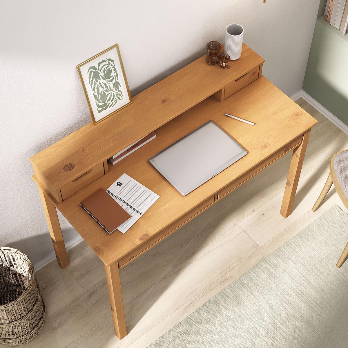 SCHREIBTISCH RAUL Eiche - Eichefarben, Holz (54/114/87cm) - IDIMEX