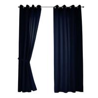 VORHANG 2ER SET BERLIN HxB 225x140cm Dunkelblau - Dunkelblau, Textil (140/225/225cm) - Gardinenbox