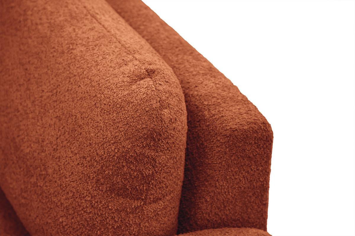 SOFA FEBE 2-Sitzer, dunkelorange - Dunkelorange/Schwarz, Holz/Textil (160/82/96cm) - Wozimo