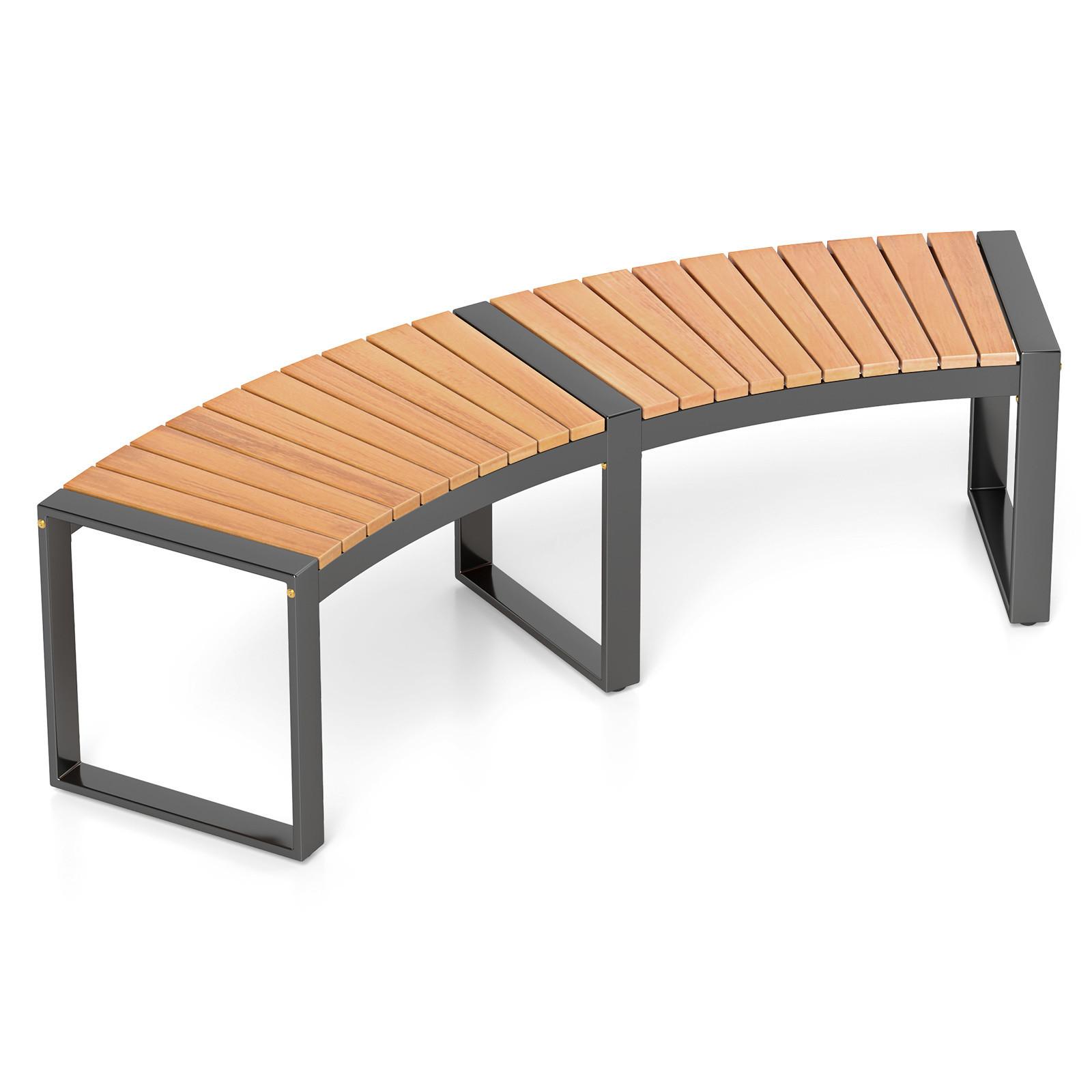 GARTENBANK Belastbarkeit 360kg holzfarbe - Naturfarben, Holz (146/45/58cm) - COSTWAY