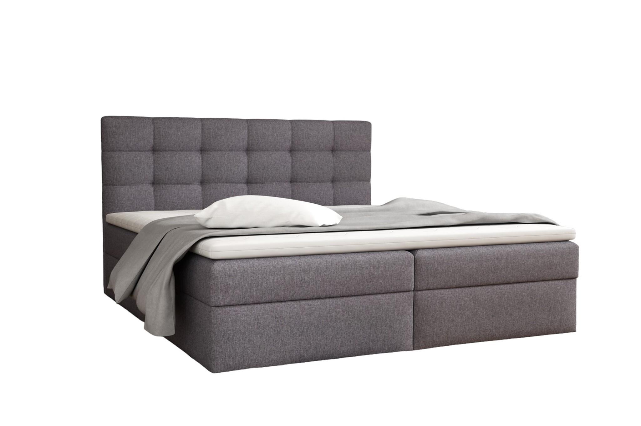 BOXBETT Doriano In Sawana - Dunkelgrau, Holzwerkstoff/Textil (180/200cm) - Fun Möbel