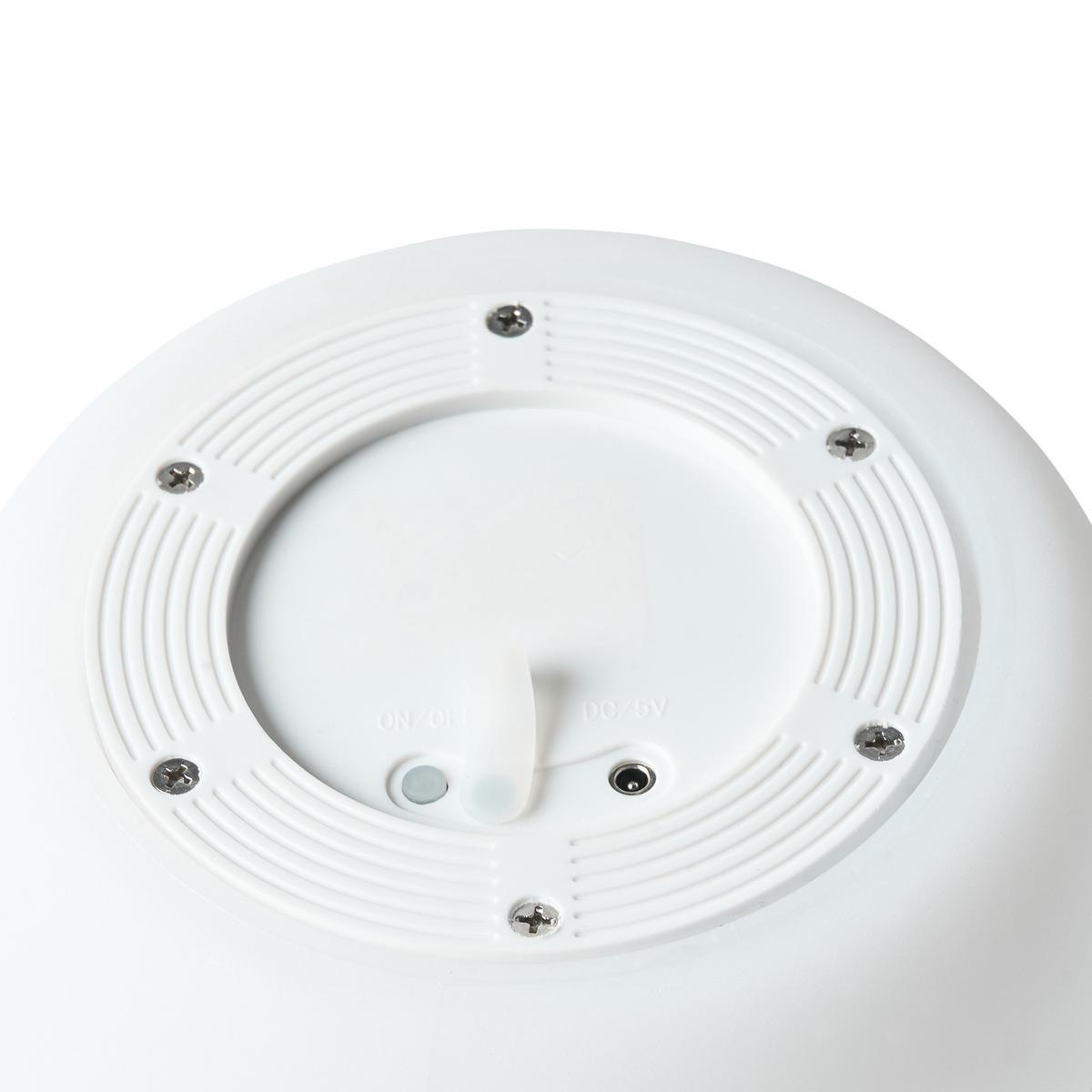 LED-LAMPE Weiß Farallon - Weiß, Kunststoff (28/28/18cm) - Beliani