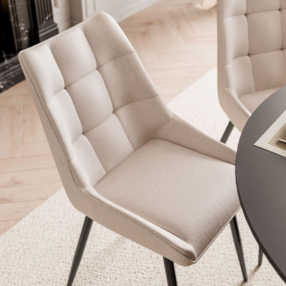 POLSTERSTUHL ESME beige - Beige, Textil (50/88/62cm) - Lookway