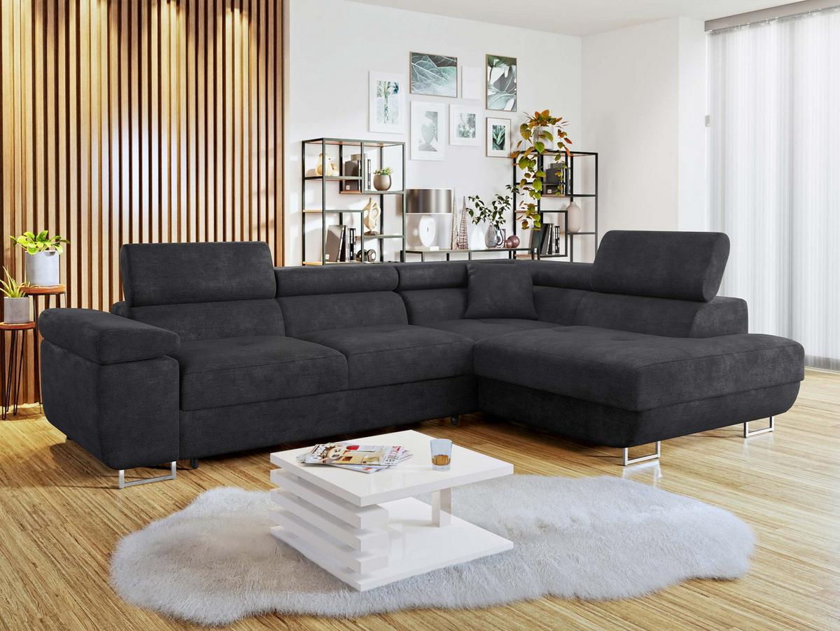 ECKSOFA Torezio, Seite: Rechts - Anthrazit, Holz/Textil (274/203cm) - MIRJAN24