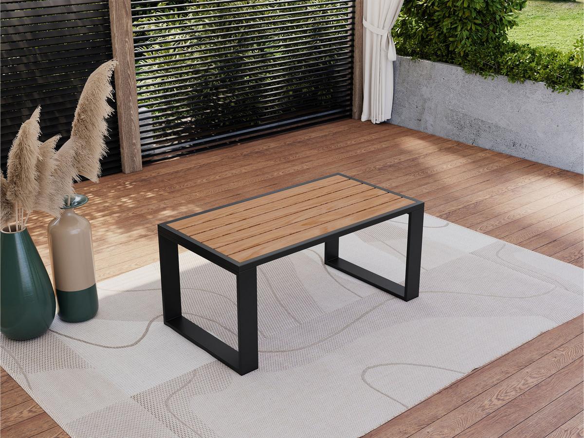 GARTENBEISTELLTISCH Elba - Schwarz - Schwarz, Metall (65/122/55cm) - MKS