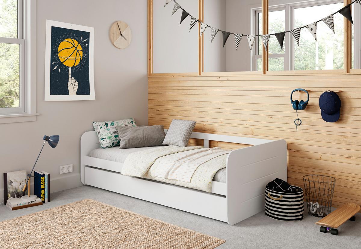 BETT Redona Weiß 195/105/60 cm - Weiß, Holz - Calicosy