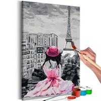 MALEN NACH ZAHLEN 40/50 cm - Pink/Grau, Textil (1.4/50cm) - KUNSTLOFT