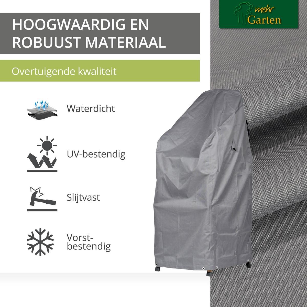 SCHUTZHÜLLE Stapelstuhl SHP-60007 - Grau, Kunststoff (68/150/98cm) - mehr Garten