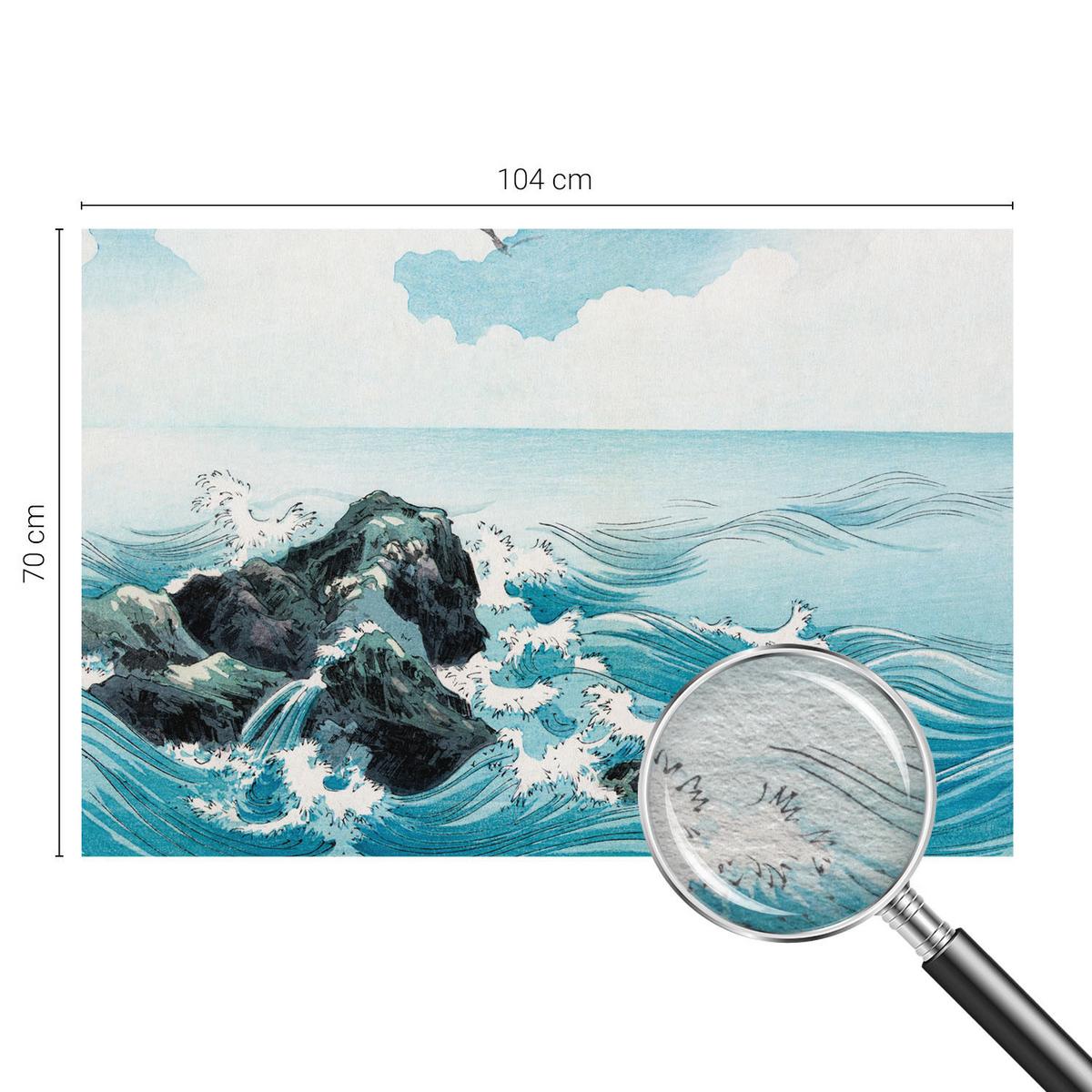 FOTOTAPETE 104x70 cm - Meeresszene - Blau, Textil (104/70cm) - Wallfluent
