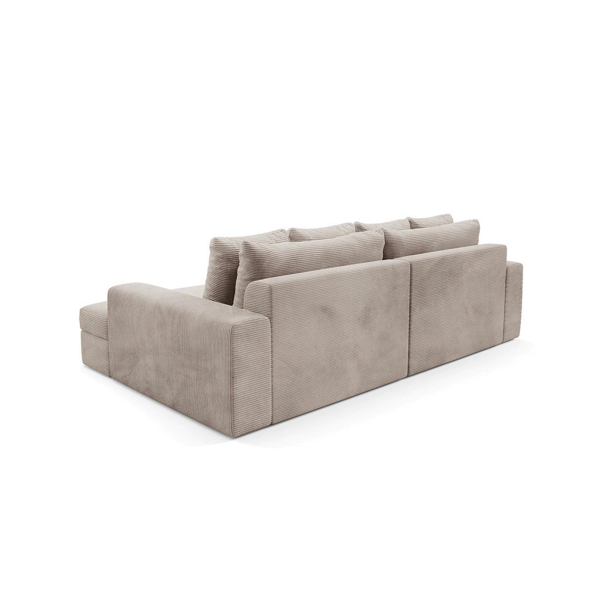 ECKSOFA Paola 3 Sitzplätze Taupe - Taupe, Holz (272/167cm) - Petits-meubles