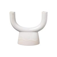 KERZENHALTER U-FORM Winter Glow beige - Beige, Keramik (8.4/20.3/23cm) - like.Villeroy & Boch