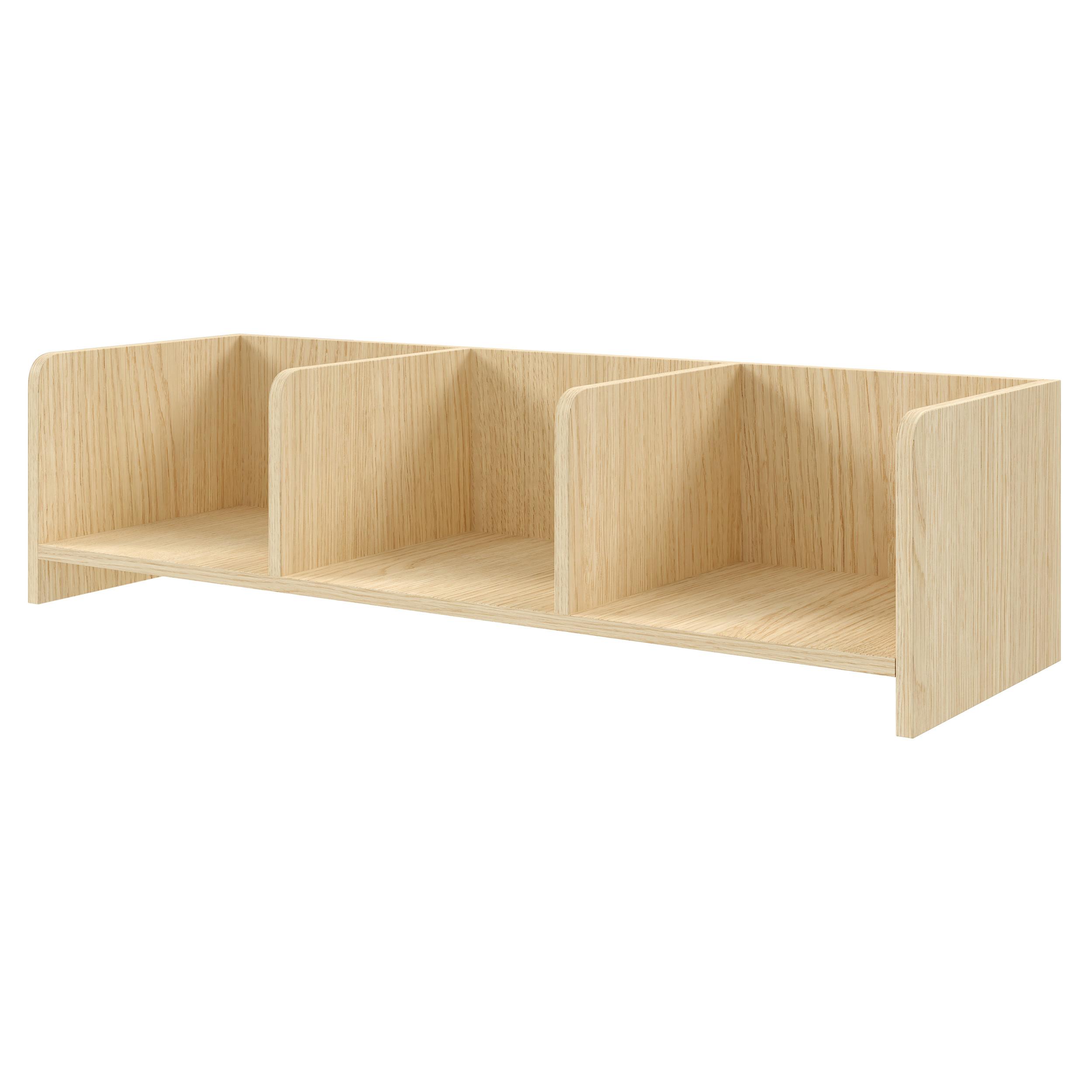WANDREGAL Positivo mit Trennwänden, 100 cm, Mavelie-Eiche - Eichefarben, Holzwerkstoff (103/27/27cm) - Beautysofa