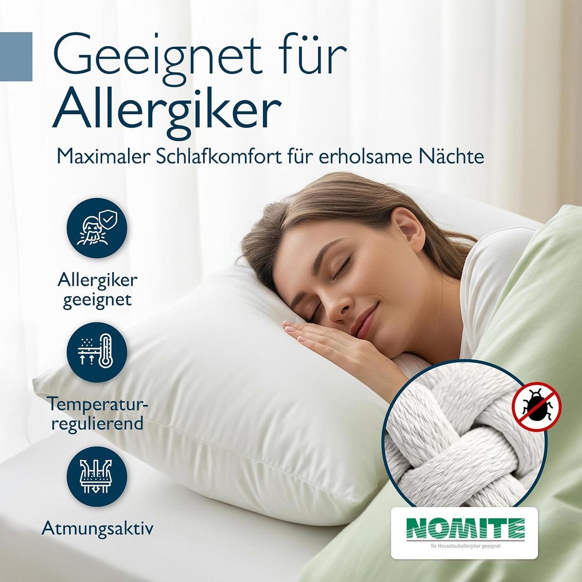 KOPFKISSEN BeauNuit FK 40x80cm Weiß - Weiß, Textil (80/40cm) - Beautissu 