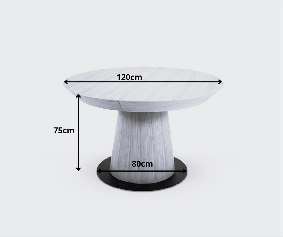 ESSTISCH BASALT Ausziehbar 120 - 220 / 120 x 76 cm - Eichefarben, Holz (120/120/76cm) - MASSENO