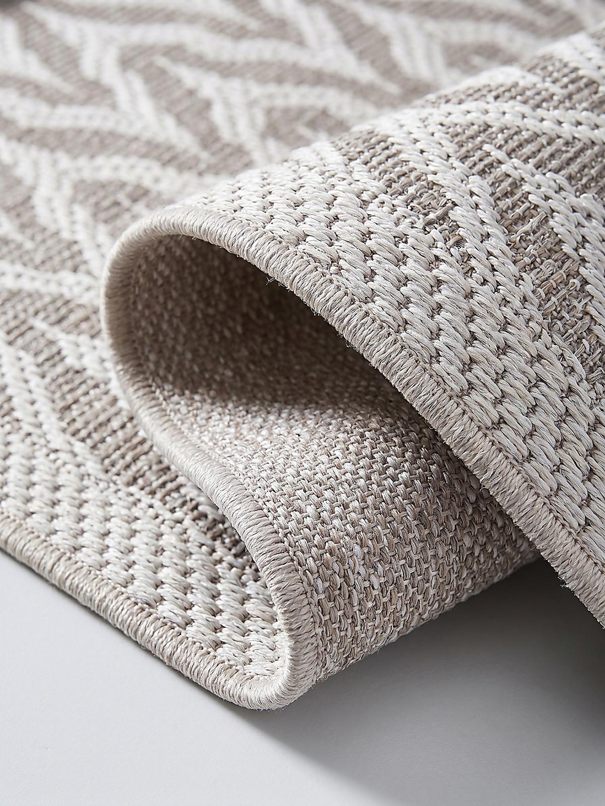 TEPPICHLÄUFER Geometrisch ESERA Polypropylen Beige 80 x 150 cm - Beige, Textil (80/150cm) - KADIMA DESIGN