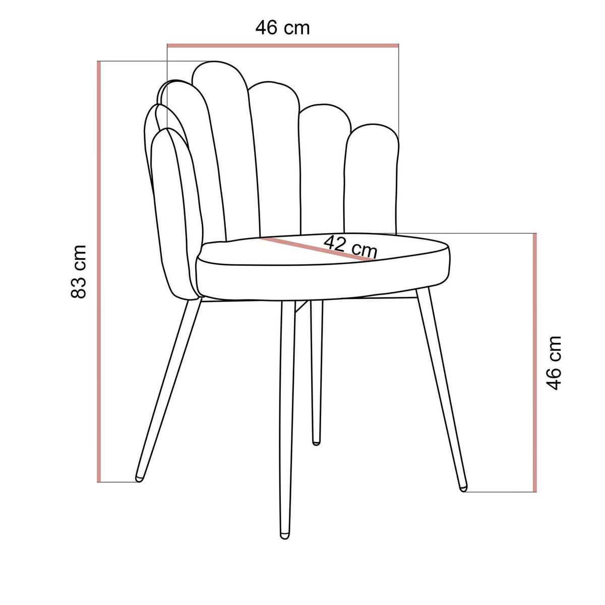 POLSTERSTUHL MARIS - Beige, Metall (46/83/42cm) - Lookway
