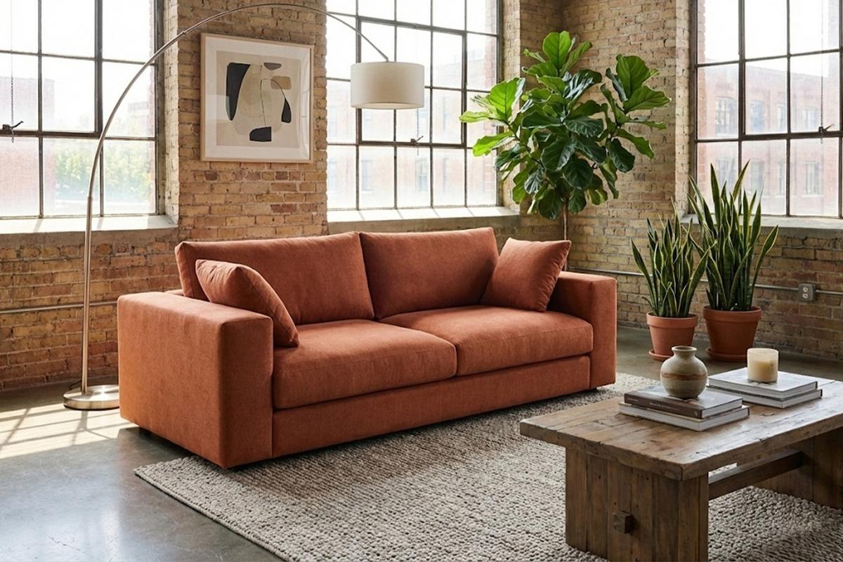 SOFA AMINA Braun Flachgewebe - Schwarz/Braun, Buchenholz/Textil (228/82/101cm) - KAWOLA