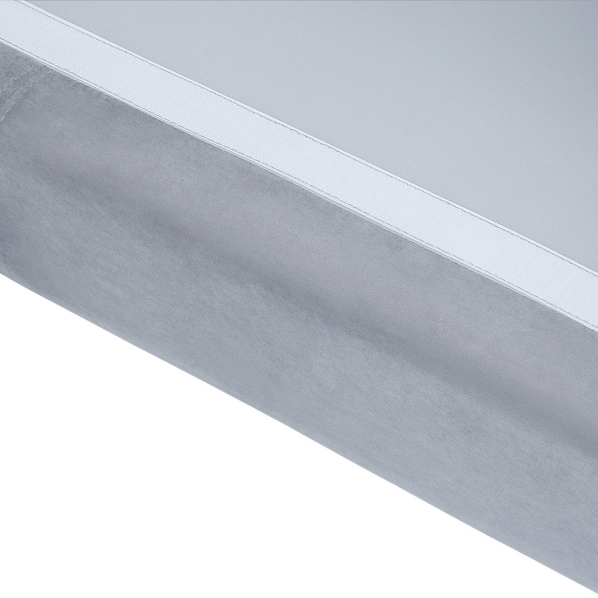 ECKSOFA Samtstoff Grau linksseitig Oslo - Grau, Textil (270/151cm) - Beliani