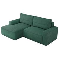 ECKSOFA BELLUNO L Grün Strukture - Links - Schwarz/Grün, Textil (144/233cm) - MKS