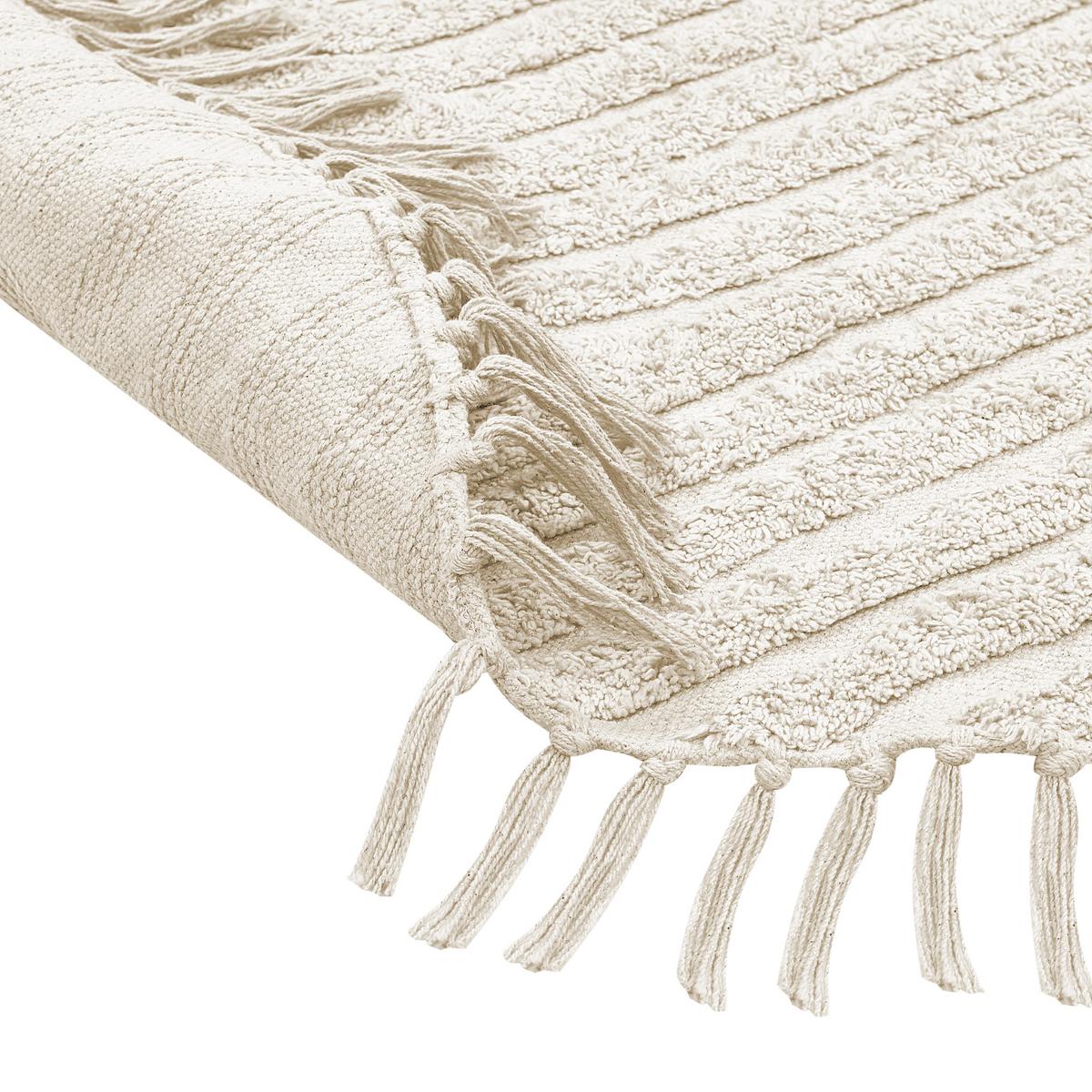 TEPPICH geflochten Halfeti 140/140 cm - Beige, Textil (140/140cm) - Beliani