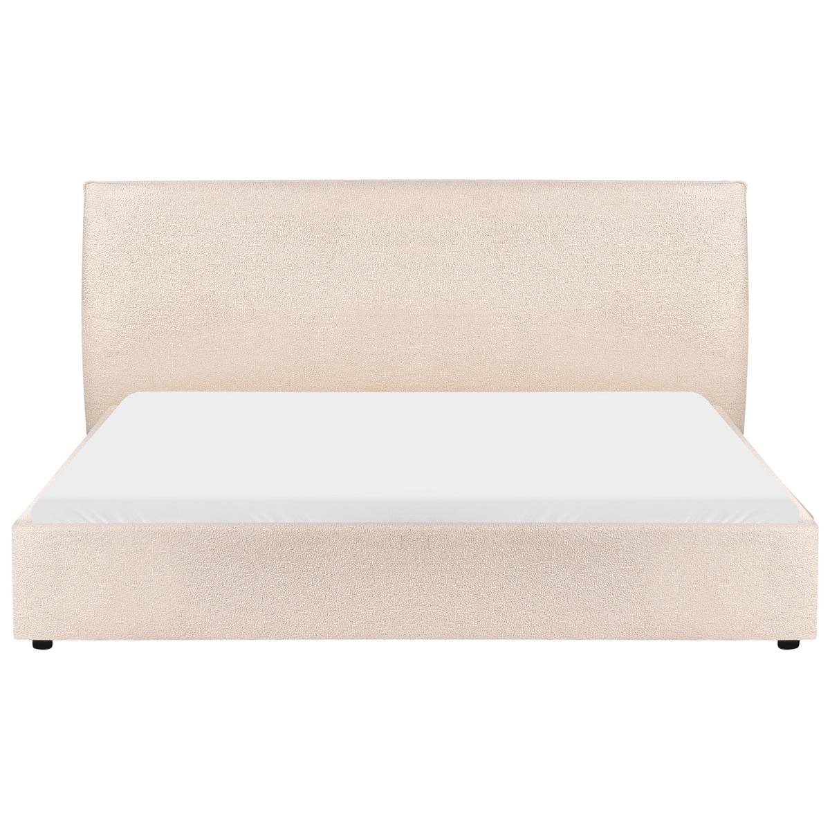 BETT mit Lattenrost 180/200 cm Beige Lavaur - Beige, Textil (180/200cm) - Beliani