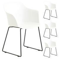 GARTENSTÜHLE FORO 4ER-SET - Weiß, Textil (58/82/52cm) - IDIMEX
