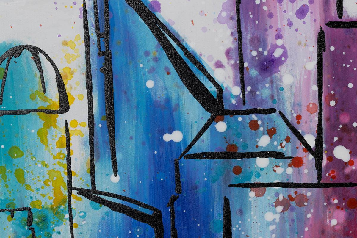 ACRYLBILD HANDGEMALT 120/60 cm - Grau, Holz/Textil (120/60cm) - KUNSTLOFT