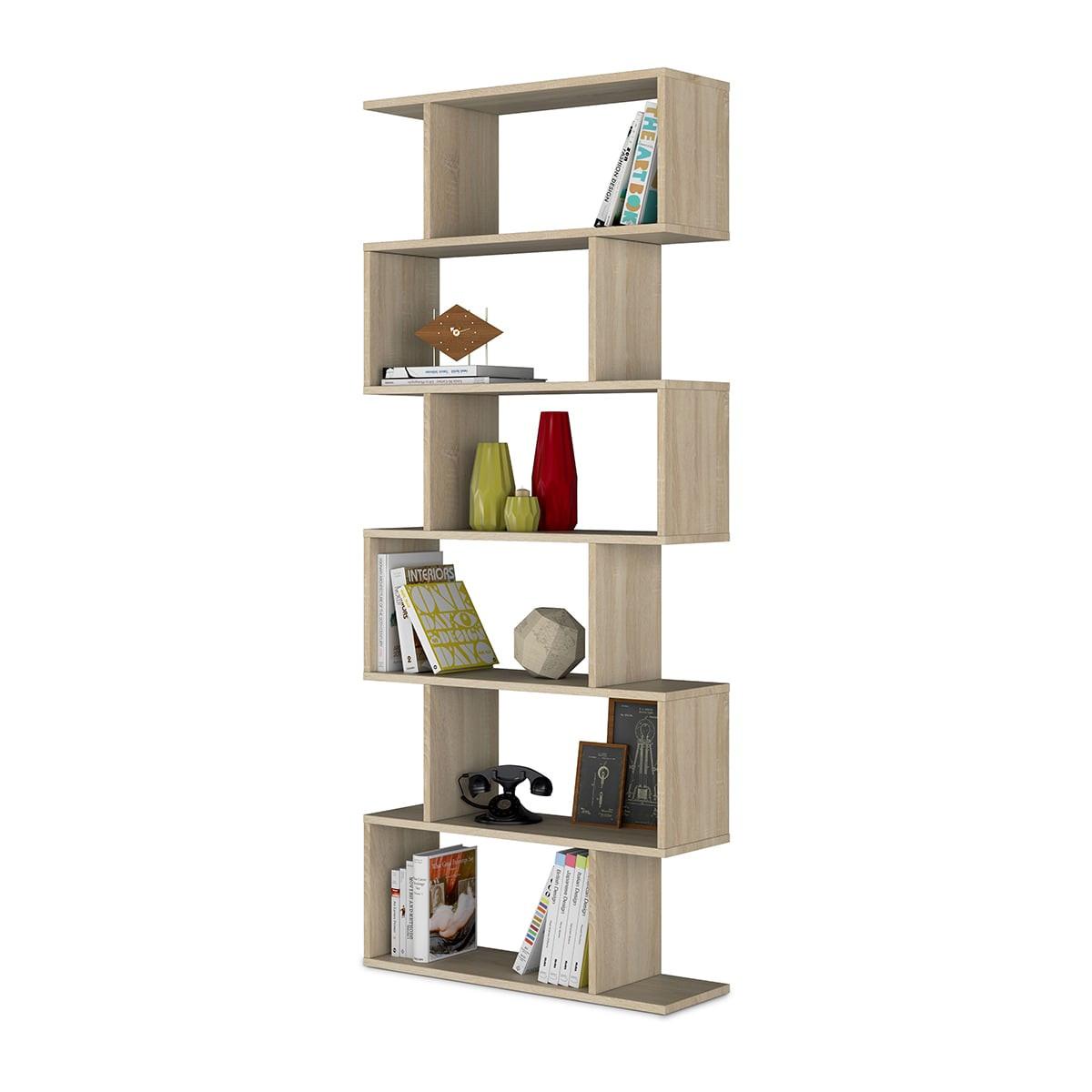 BÜCHERREGAL mit 6 Ebenen H192 cm - Athena - Eiche Artisan, Holzwerkstoff (24/192/8cm) - Calicosy