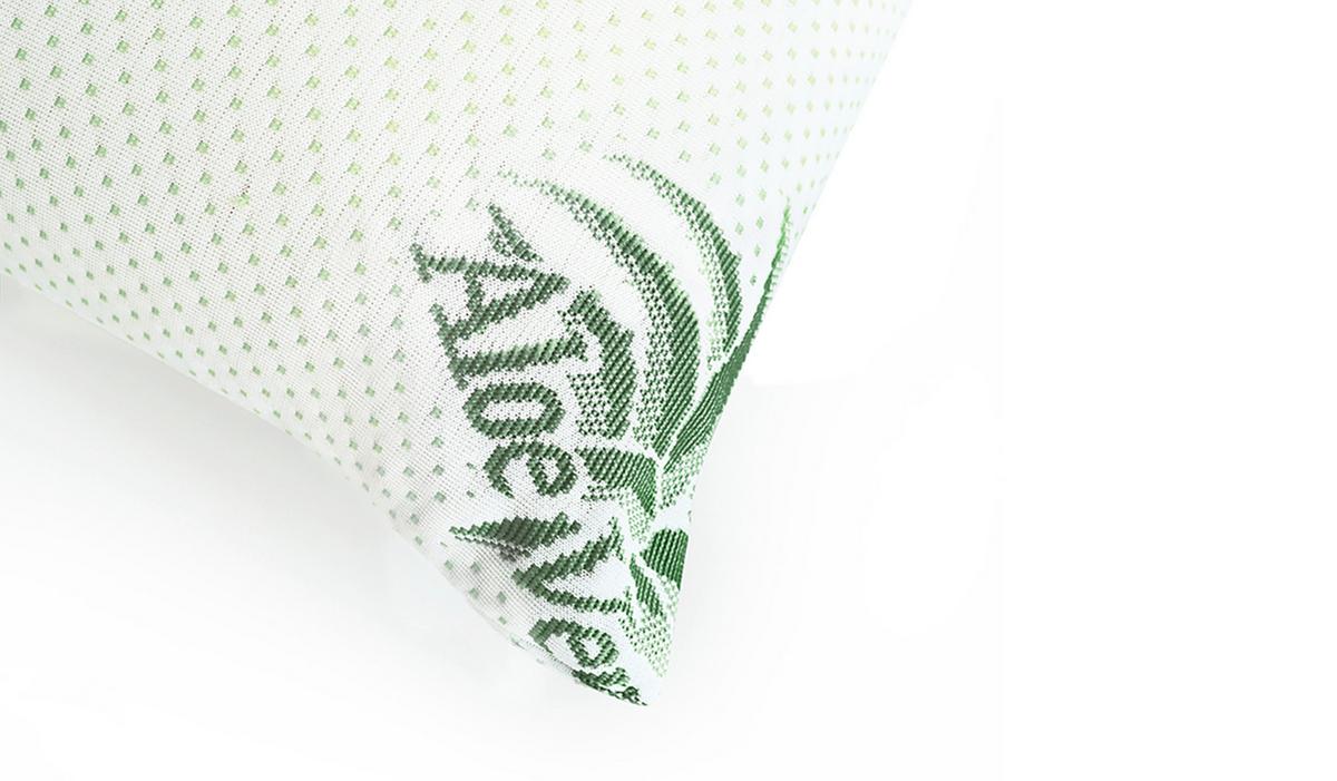 MEMORY FOAM KOPFKISSEN Aloe Vera 40x80 cm – ergonomisches Visco Kissen mit 2 Aloe Vera Bezügen, atmungsaktiv & waschbar - Weiß, Textil (40/80cm) - Mister Sandman
