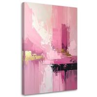 LEINWANDBILD, Rosa moderne Abstraktion - Rosa, Textil (40/60cm) - Feeby