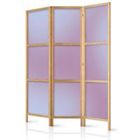 PARAVENT Japanischer 3-tlg 135x172 cm Ombre Design - Lila, Holz/Textil (135/172/3cm) - Muralo