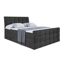 BOXSPRINGBETT BRUGO-Z KING - 180 x 200 - H3/H4 - Schwarz - Schwarz, Holzwerkstoff (180/200cm) - ALTDECOR