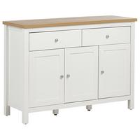 SIDEBOARD mit 3 Türen Cremeweiß Atoca - Creme, Holzwerkstoff (113/81/39cm) - Beliani