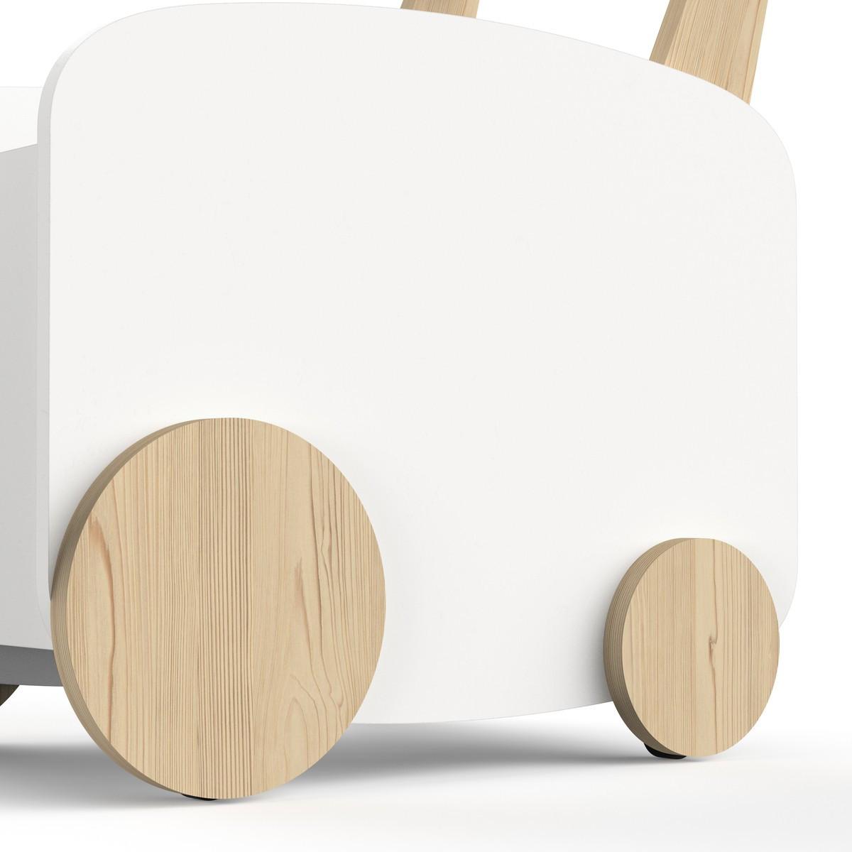 AUFBEWAHRUNGSWAGEN auf Rollen B49,8 cm - FIRMIANA - Eichefarben/Weiß, Holzwerkstoff (49.8/435cm) - Calicosy
