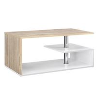 COUCHTISCH Haarlem 50/90/41 - Eichefarben/Weiß, Holzwerkstoff (90/50/41cm) - [en.casa]
