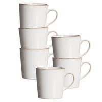 BECHER Visby Weiß 400 ml 6er Set - Weiß, Keramik (0.4L) - Ritzenhoff Breker