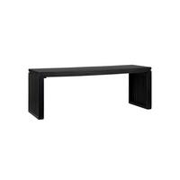 SITZBANK PALLANZA, Akazie Massivholz, Schwarz, 120 x 35 x 45 cm - Schwarz, Holz (120/45/35cm) - KADIMA DESIGN