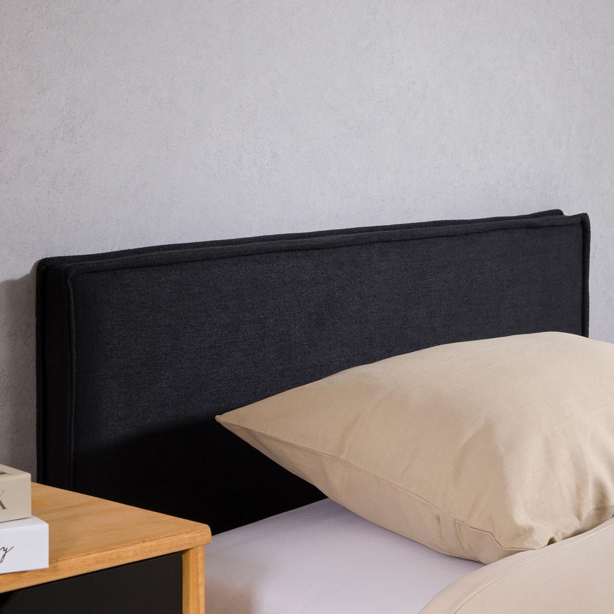 KOPFTEIL ANISA 90x190 cm schwarz - Schwarz, Textil (91/69/6cm) - IDIMEX