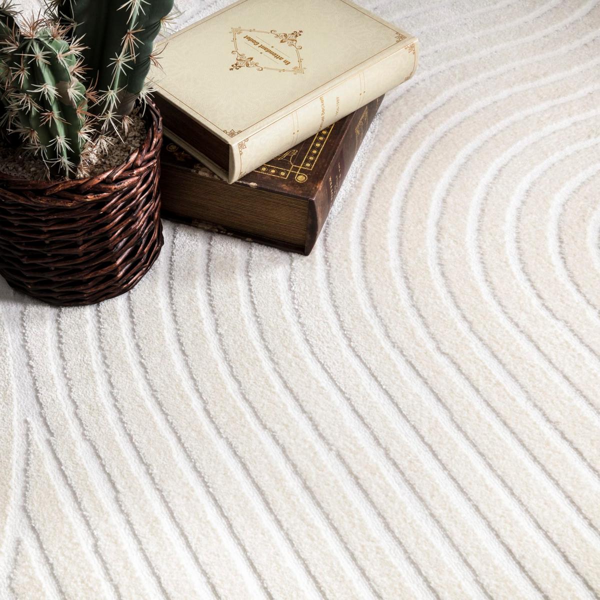 KURZFLORTEPPICH, einfarbig, Florhöhe 9 mm, Creme, 160 x 220 cm - Creme, Textil (220/160cm) - KADIMA DESIGN