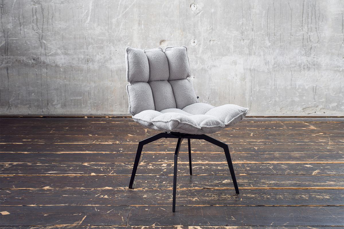 ESSZIMMERSTUHL BARO Grau Webstoff Drehbar (360°) (1er-Set) - Grau, Kunststoff/Textil (54/86/65cm) - KAWOLA