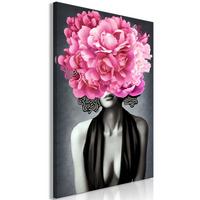 KUNSTDRUCK Schwarz-Weiß 60/90 cm - Pink/Schwarz, Textil (60/90cm) - KUNSTLOFT