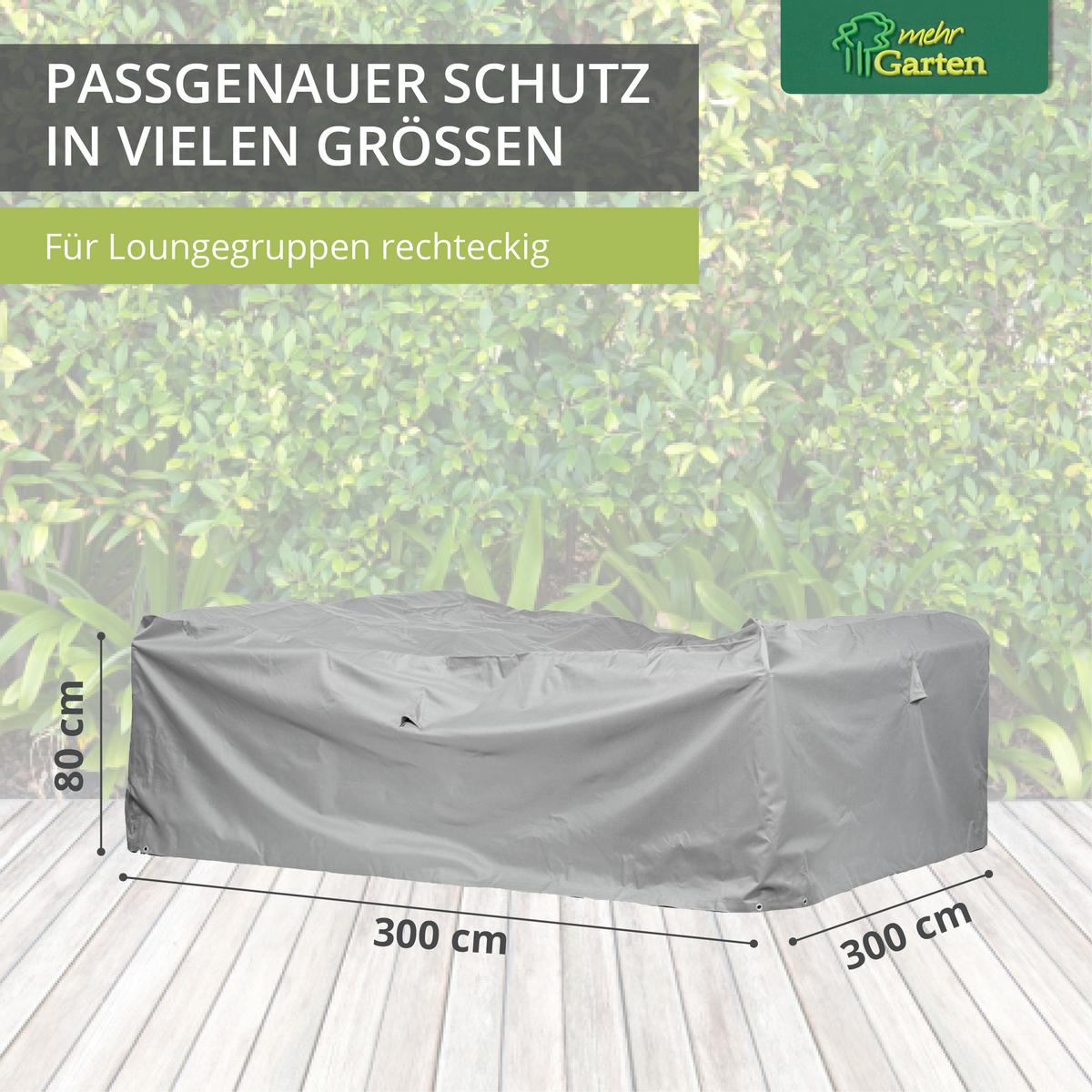 SCHUTZHÜLLE für Loungegruppe rechteckig / quadratisch SHP-20102 - Grau, Kunststoff (225/80/225cm) - mehr Garten