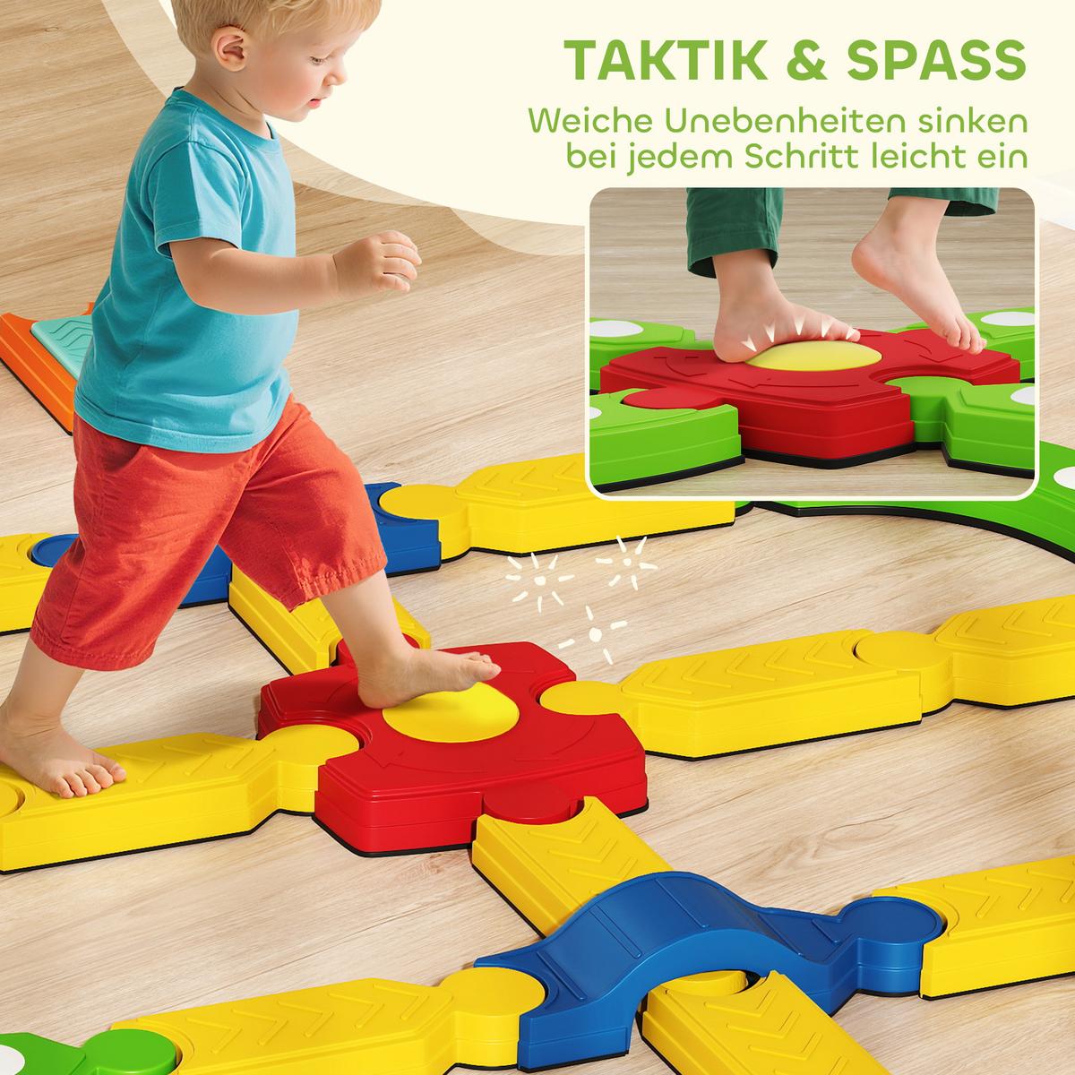 KINDER-BALANCIERBALKEN Kunststoff Mehrfarbig - Multicolor, Kunststoff (176/10.5/176cm) - AIYAPLAY