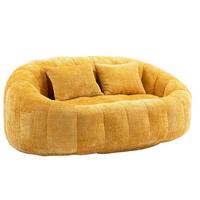 BEAN BAG SOFA– Komfortabler Lazy Lounger mit hochdichtem Memory - Gelb, Textil (150/63/95cm) - Urban Meuble