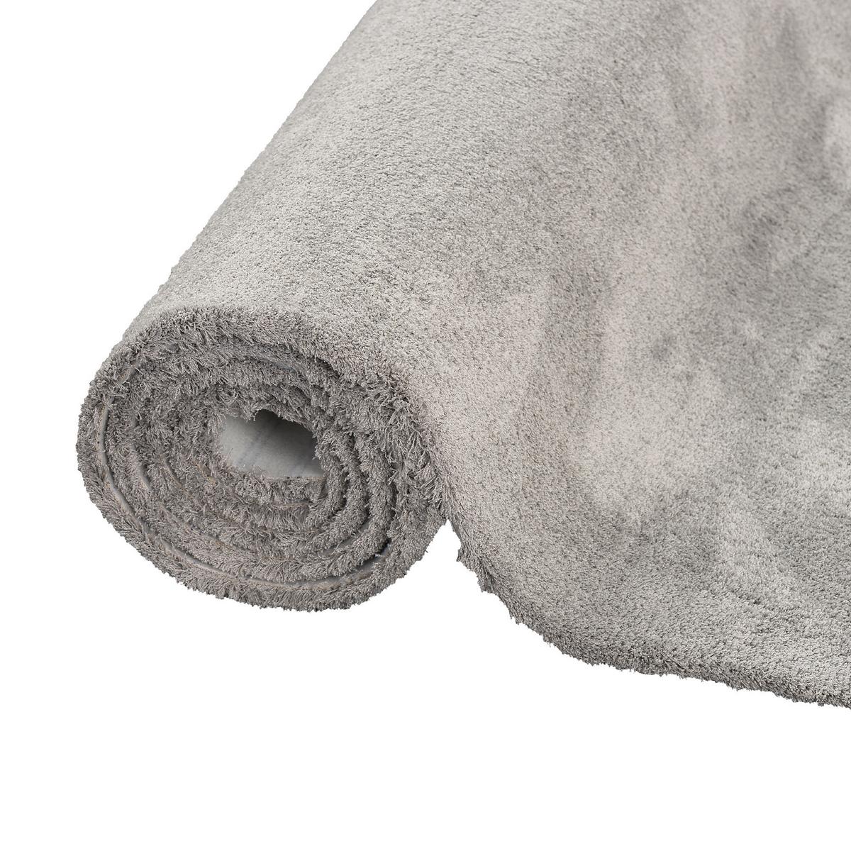 LUXUS HOCHFLOR SHAGGY TEPPICH VELVET - Grau, Textil (100/100cm) - Snapstyle