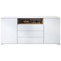 SIDEBOARD Skadu Eiche Evoke - Weiß/Eiche San Remo, Holzwerkstoff (166.5/75.5/35cm) - Vladon