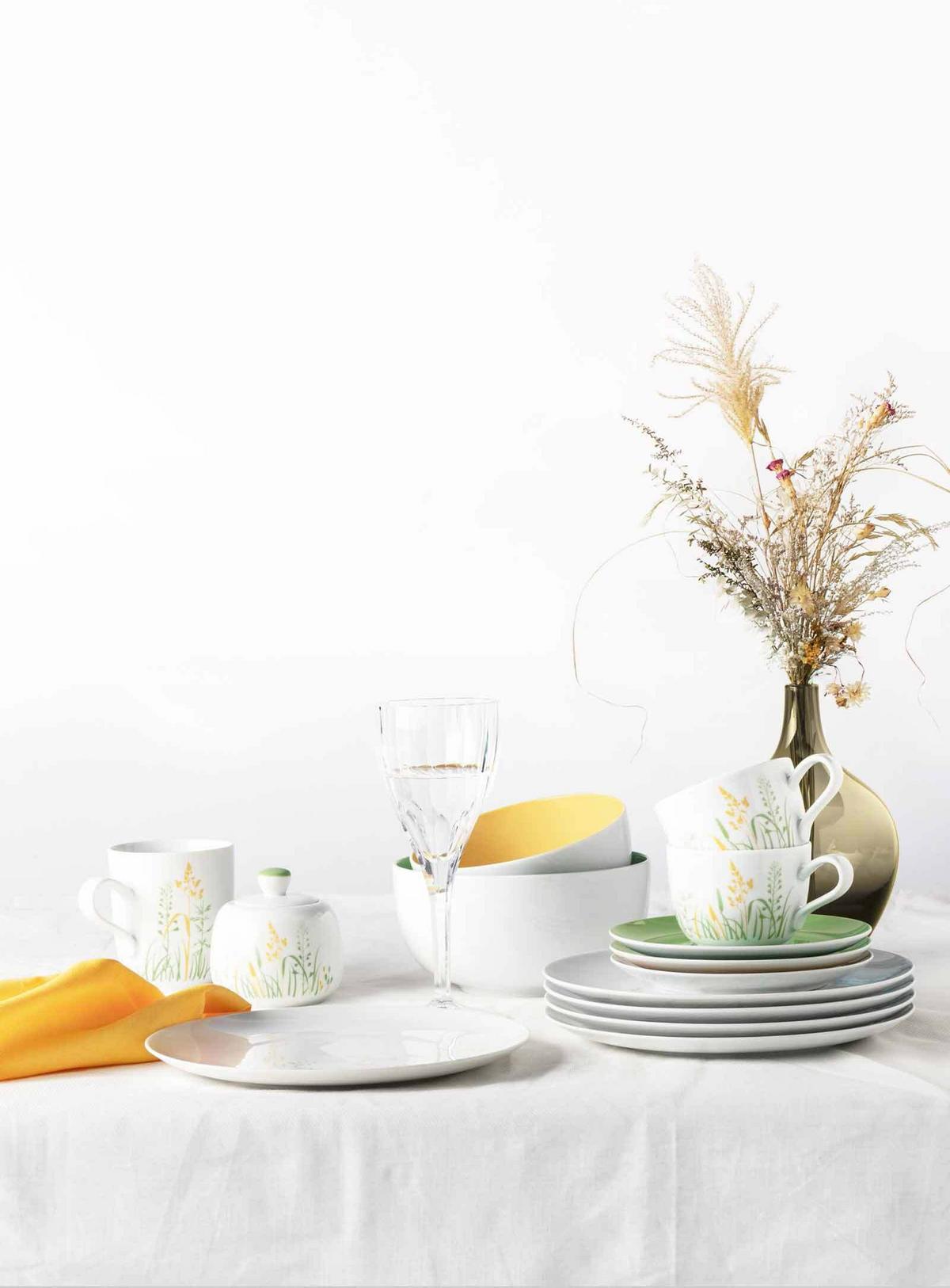 KAFFEESERVICE Liberty Meadow Grasses Curry gelb 20-tlg. - Gelb, Keramik (2/2/2cm) - Seltmann Weiden